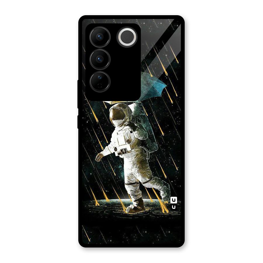 Rain Spaceman Glass Back Case for Vivo V27 Pro