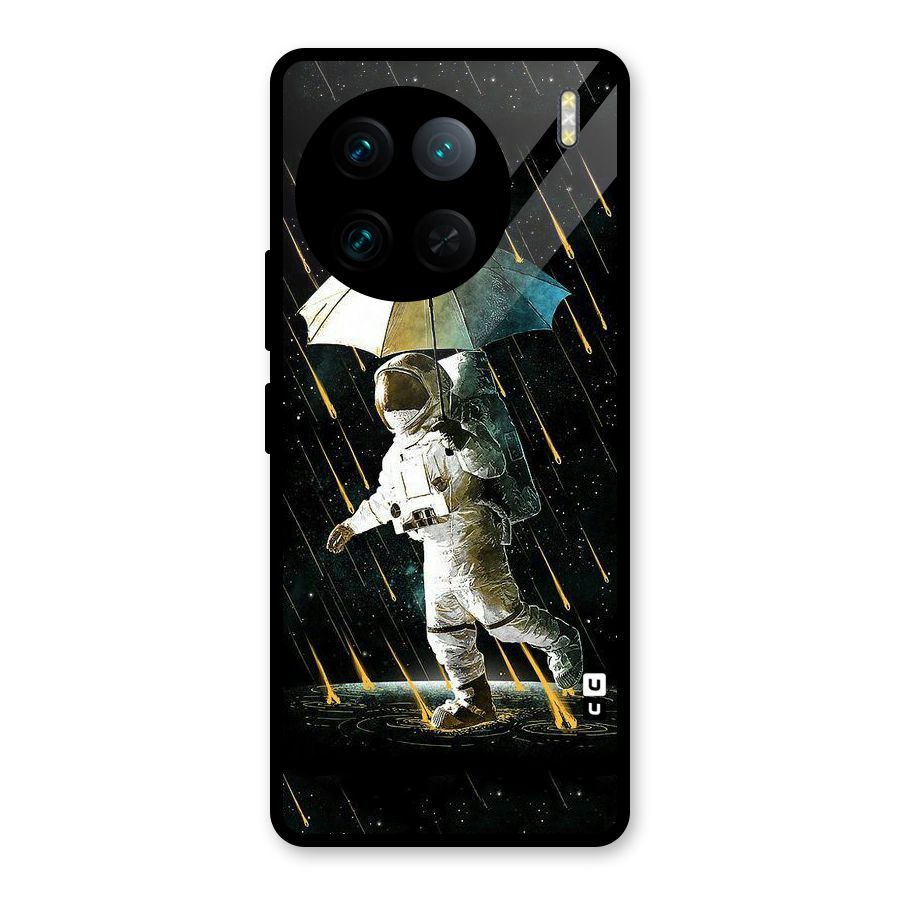 Rain Spaceman Glass Back Case for Vivo X90 Pro