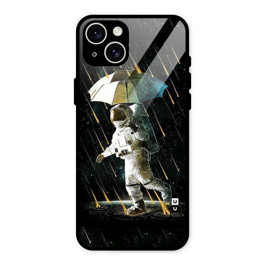 Rain Spaceman Glass Back Case for iPhone 15 Plus