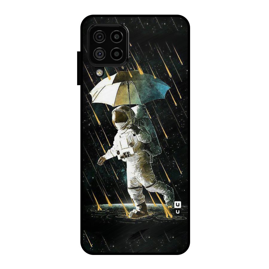Rain Spaceman Metal Back Case for Galaxy A22 4G