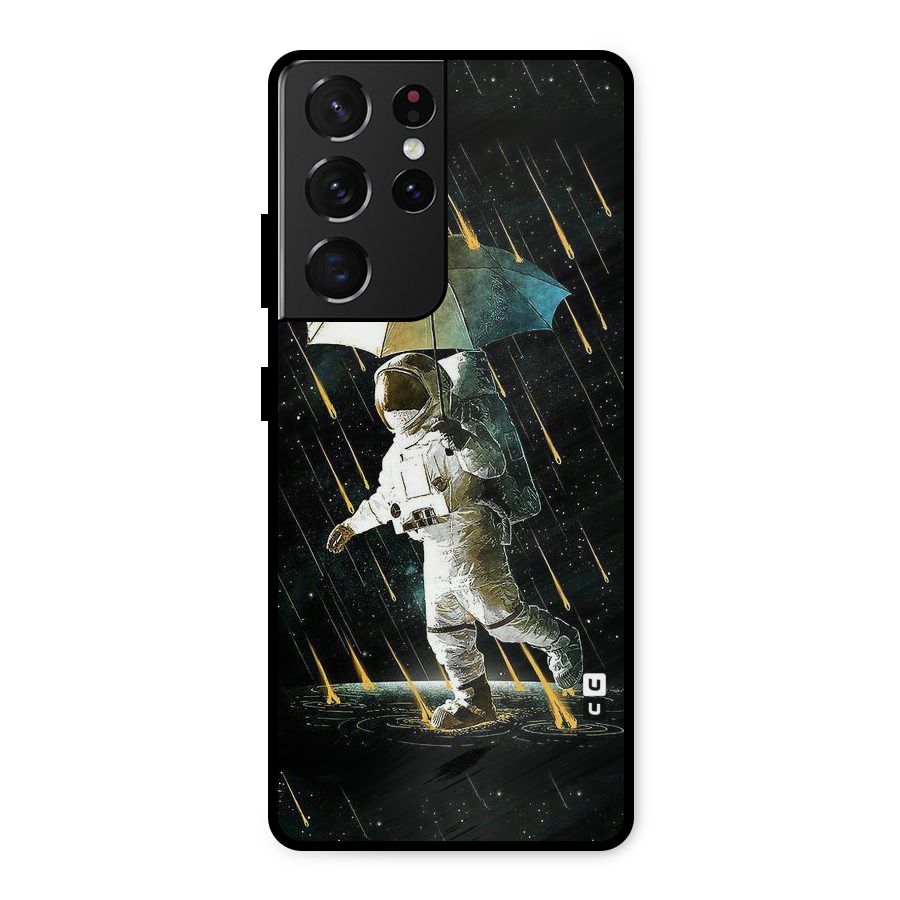 Rain Spaceman Metal Back Case for Galaxy S21 Ultra 5G