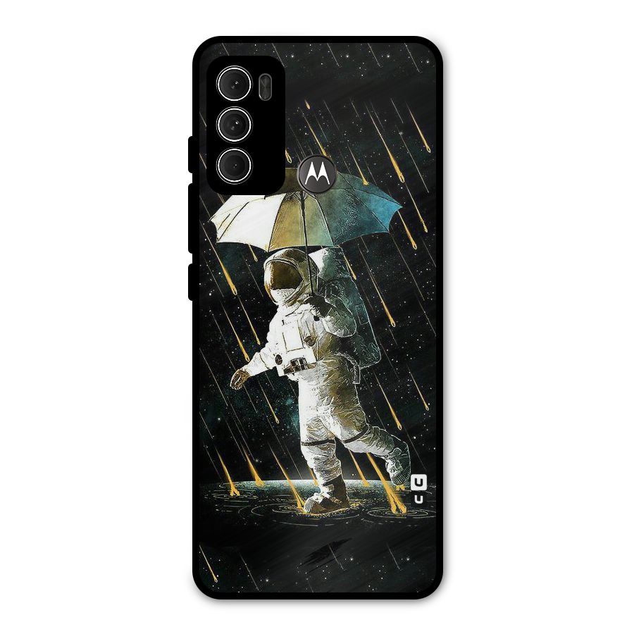 Rain Spaceman Metal Back Case for Moto G60