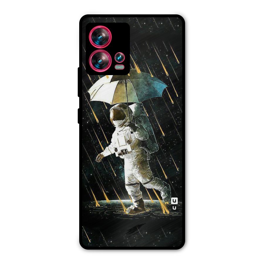 Rain Spaceman Metal Back Case for Motorola Edge 30 Fusion
