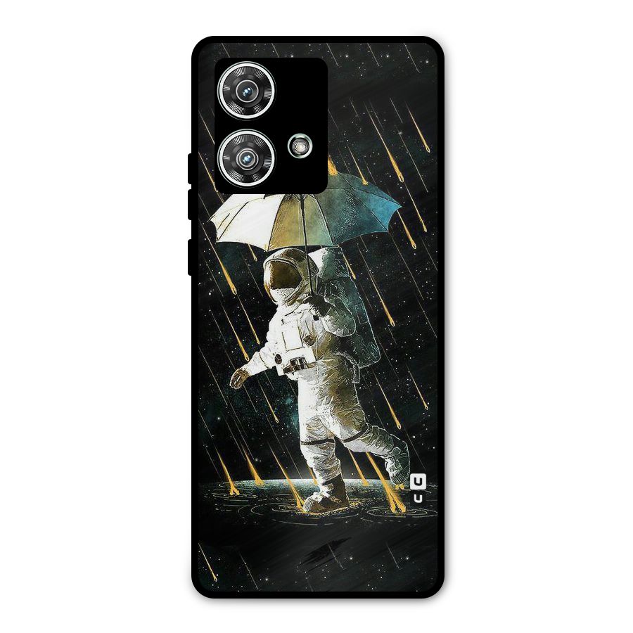 Rain Spaceman Metal Back Case for Motorola Edge 40 Neo