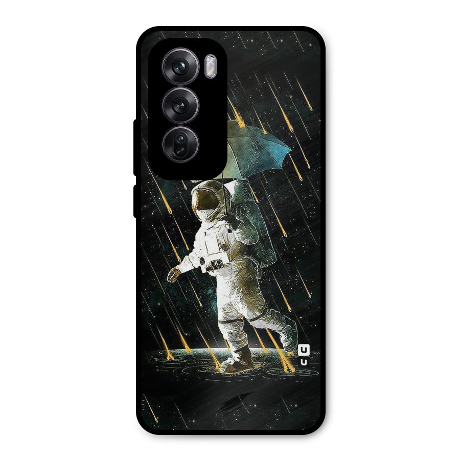 Rain Spaceman Metal Back Case for Oppo Reno12 Pro