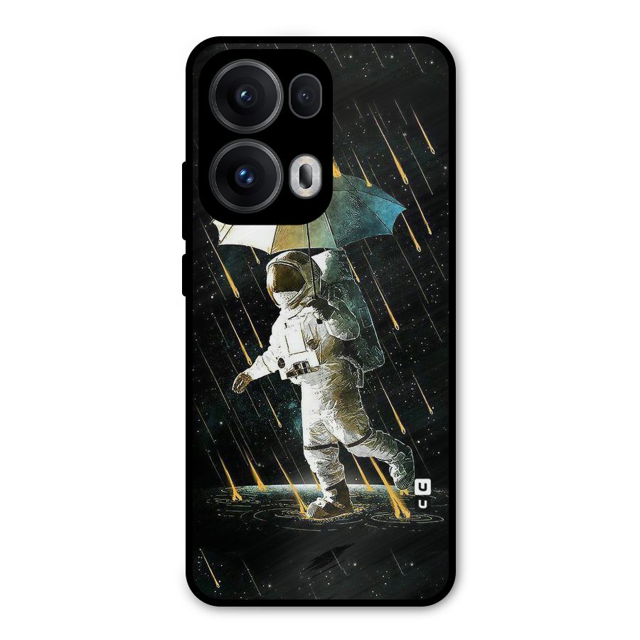 Rain Spaceman Metal Back Case for Oppo Reno13 Pro