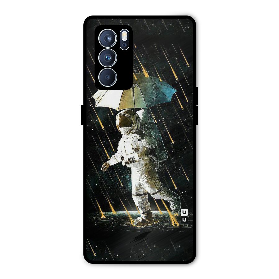 Rain Spaceman Metal Back Case for Oppo Reno6 Pro 5G