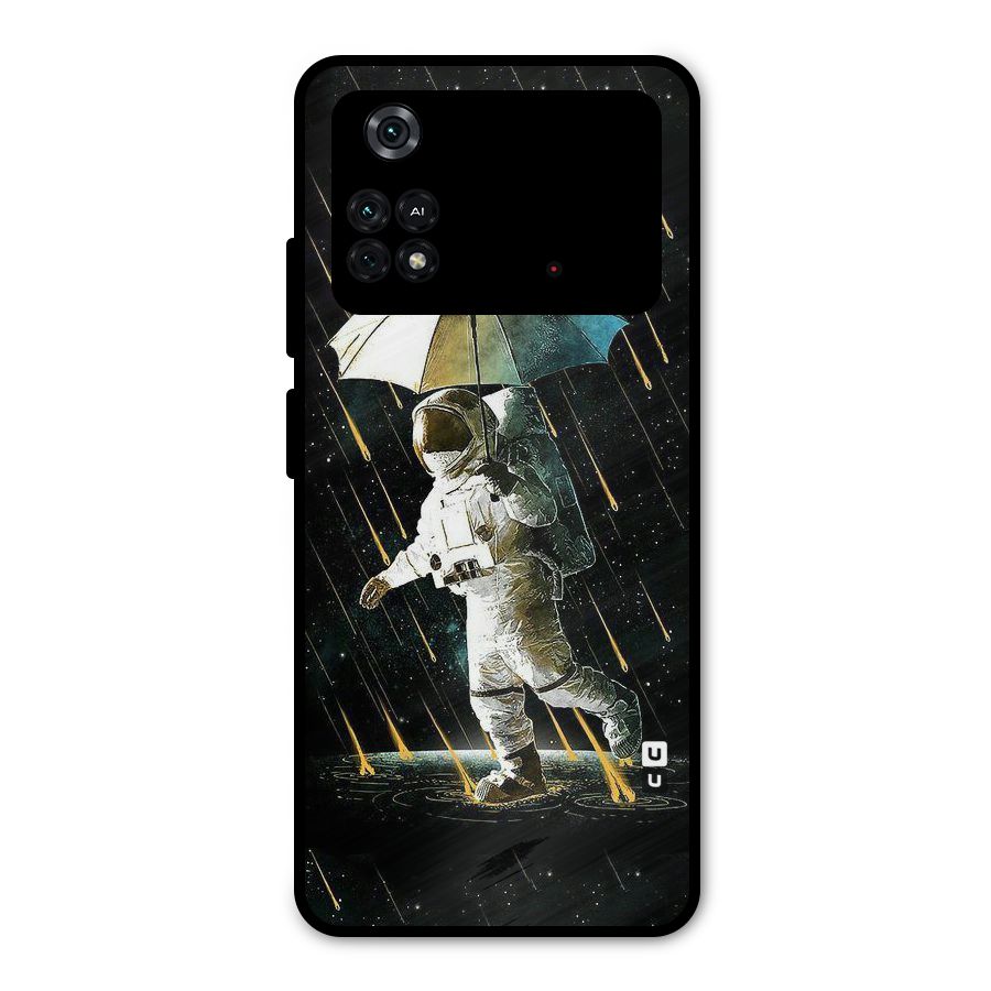 Rain Spaceman Metal Back Case for Poco M4 Pro 4G