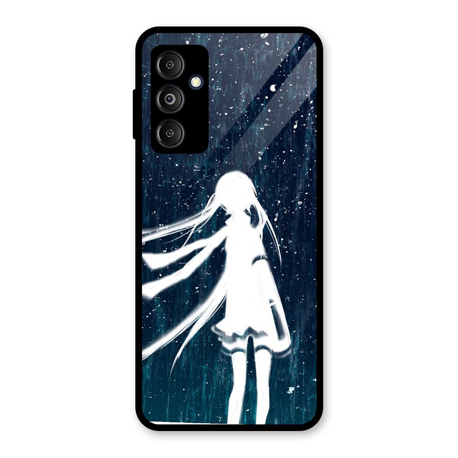 Rain White Girl Glass Back Case for Galaxy M14 5G