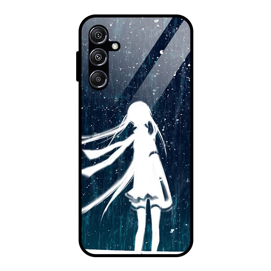 Rain White Girl Glass Back Case for Galaxy M34 5G