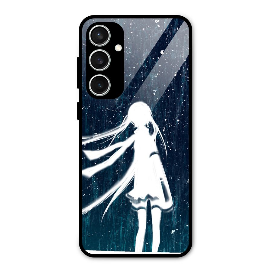 Rain White Girl Glass Back Case for Galaxy S23 FE