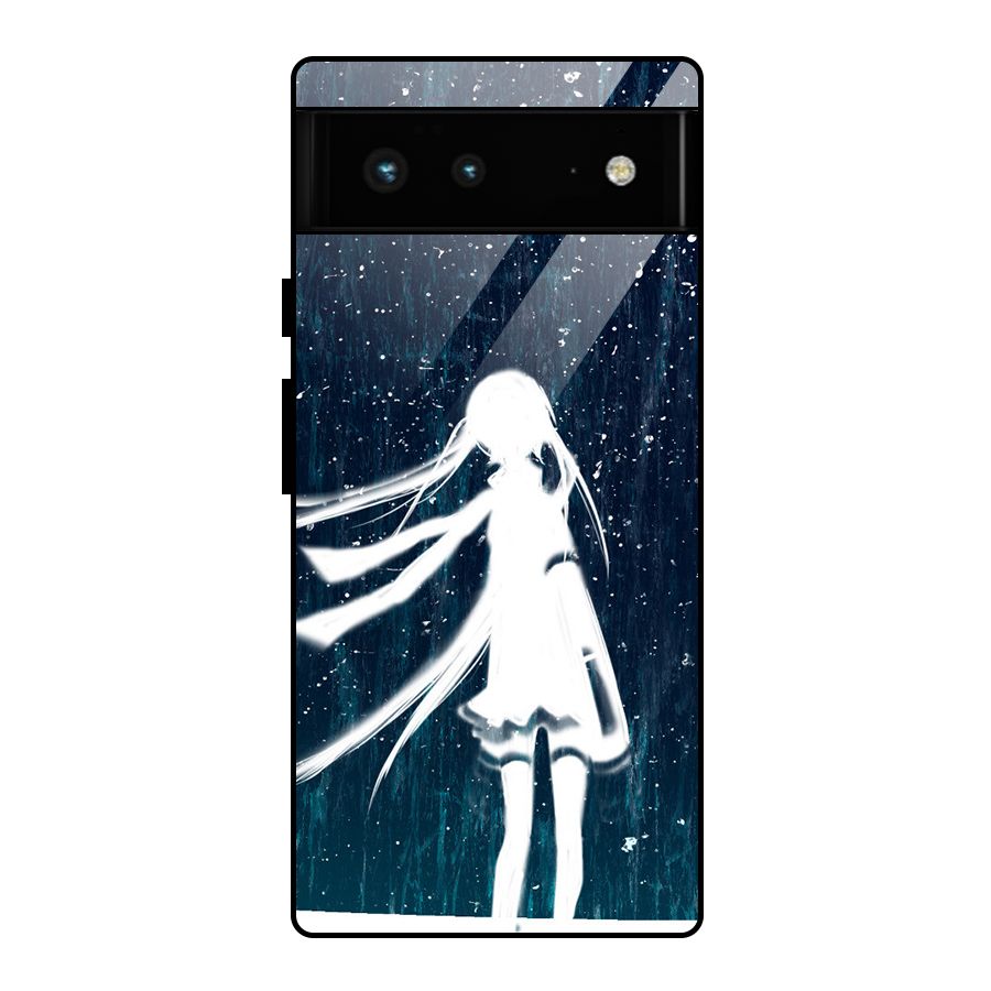 Rain White Girl Glass Back Case for Google Pixel 6