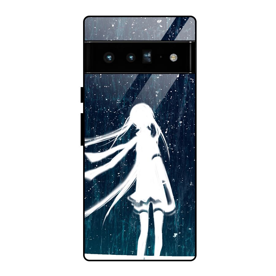 Rain White Girl Glass Back Case for Google Pixel 6 Pro