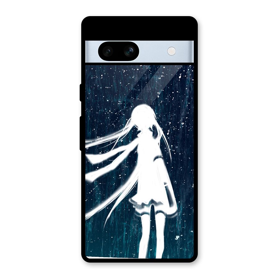Rain White Girl Glass Back Case for Google Pixel 7a