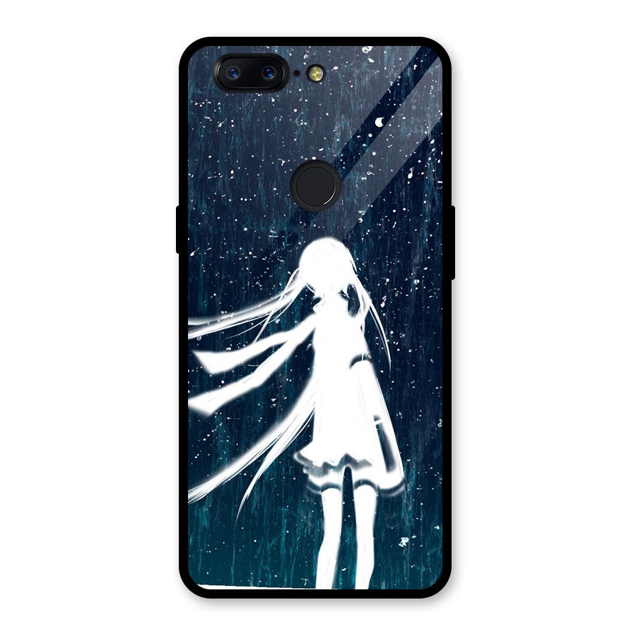 Rain White Girl Glass Back Case for OnePlus 5T