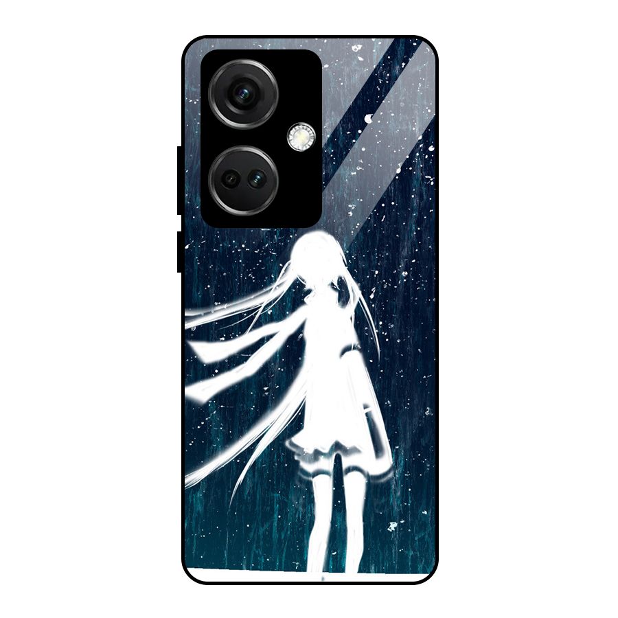 Rain White Girl Glass Back Case for OnePlus Nord CE 3 5G