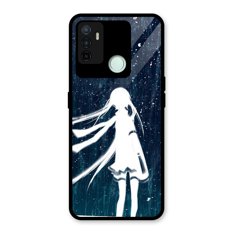 Rain White Girl Glass Back Case for Oppo A53
