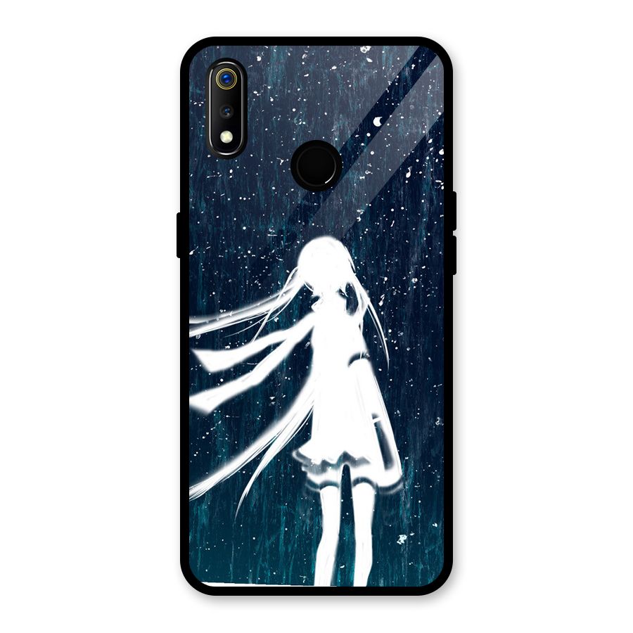Rain White Girl Glass Back Case for Realme 3