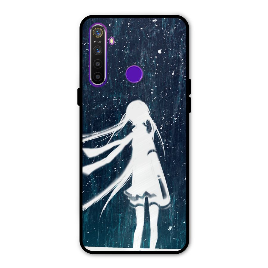 Rain White Girl Glass Back Case for Realme 5s
