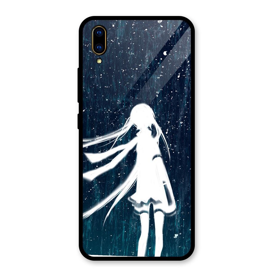 Rain White Girl Glass Back Case for Vivo V11 Pro