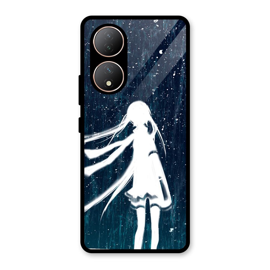 Rain White Girl Glass Back Case for Vivo Y100A
