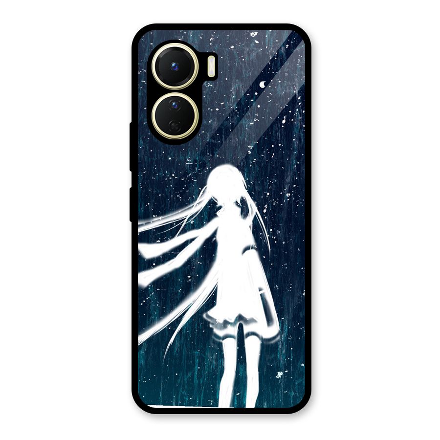 Rain White Girl Glass Back Case for Vivo Y16