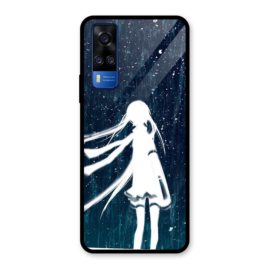 Rain White Girl Glass Back Case for Vivo Y31