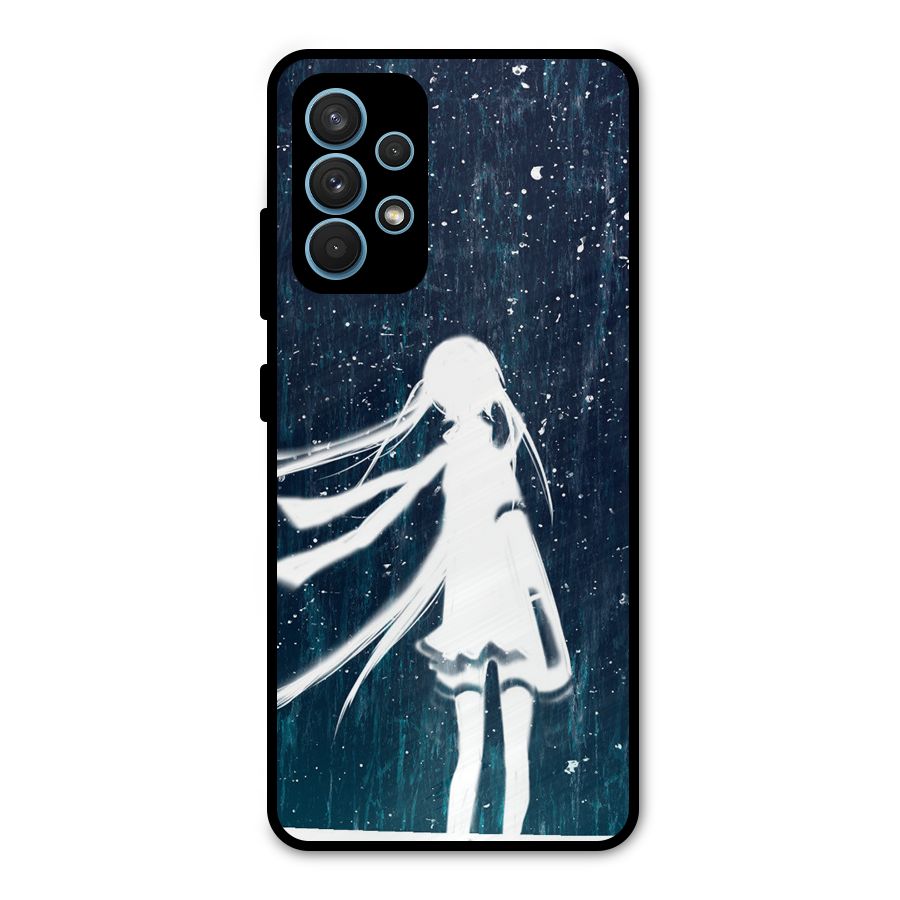 Rain White Girl Metal Back Case for Galaxy A32
