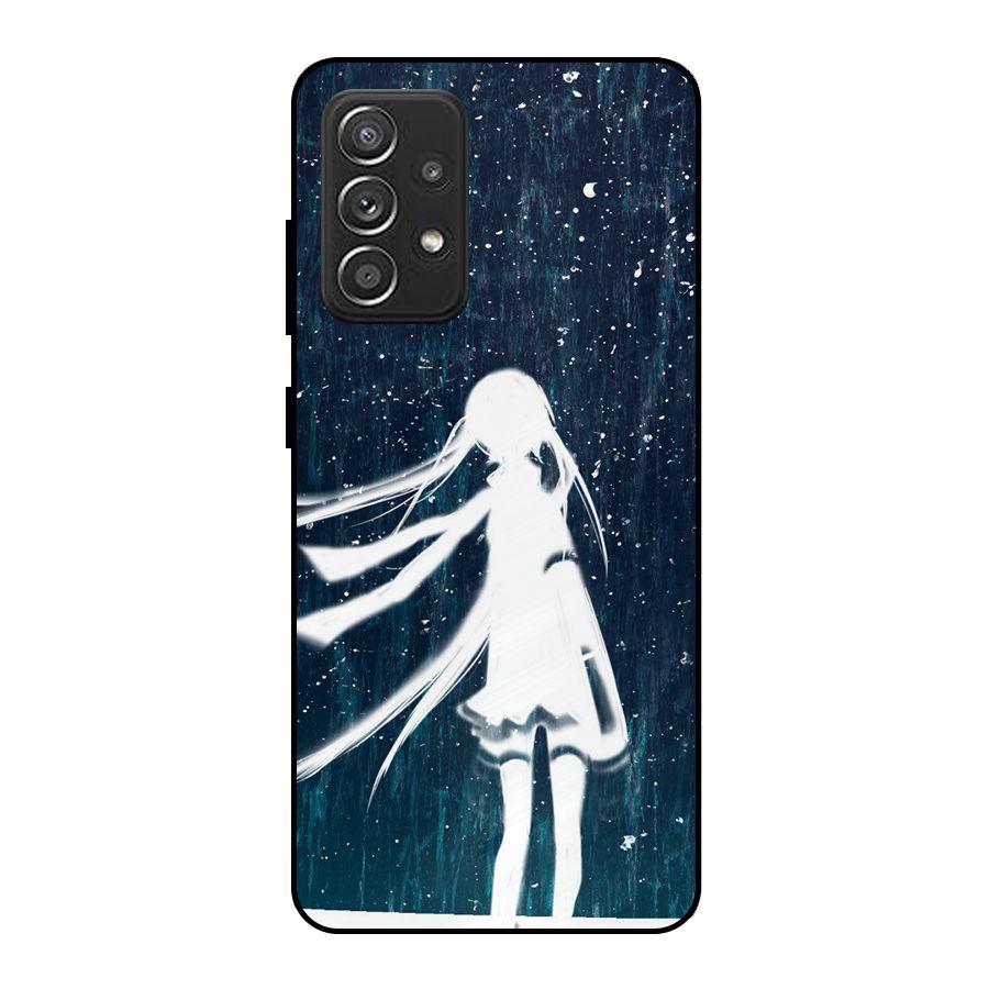 Rain White Girl Metal Back Case for Galaxy A52s 5G