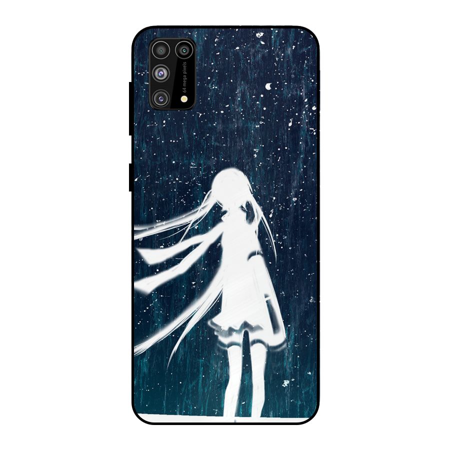 Rain White Girl Metal Back Case for Galaxy F41