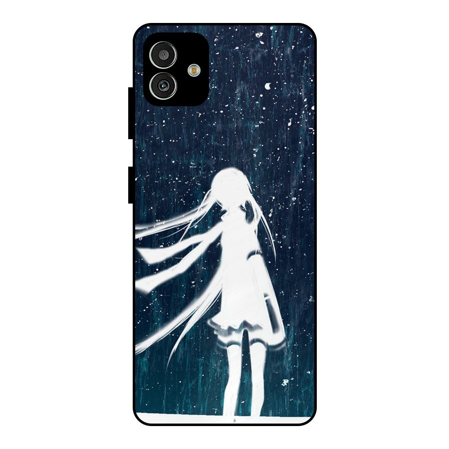 Rain White Girl Metal Back Case for Galaxy M13 5G