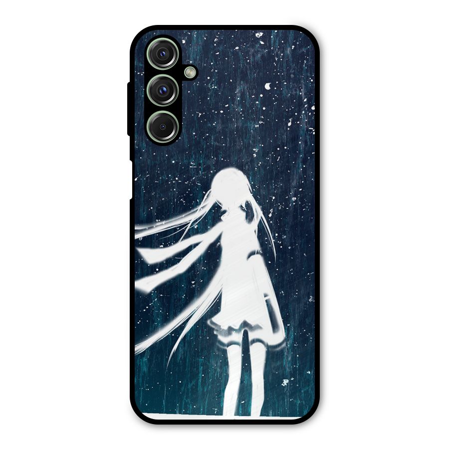 Rain White Girl Metal Back Case for Galaxy M34