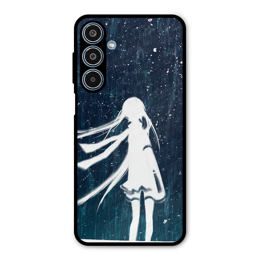 Rain White Girl Metal Back Case for Galaxy M35