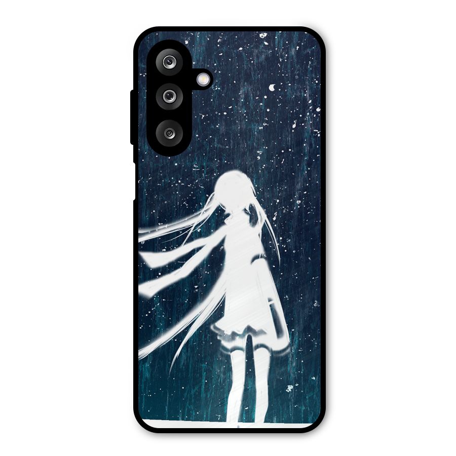 Rain White Girl Metal Back Case for Galaxy M36