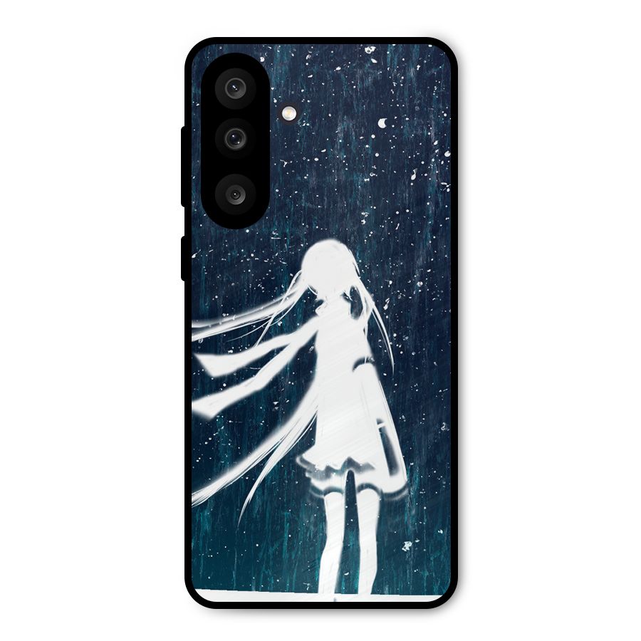 Rain White Girl Metal Back Case for Galaxy M56