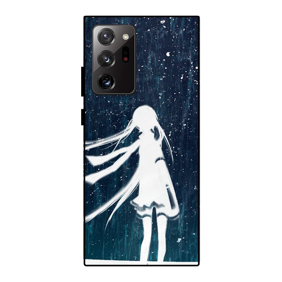 Rain White Girl Metal Back Case for Galaxy Note 20 Ultra