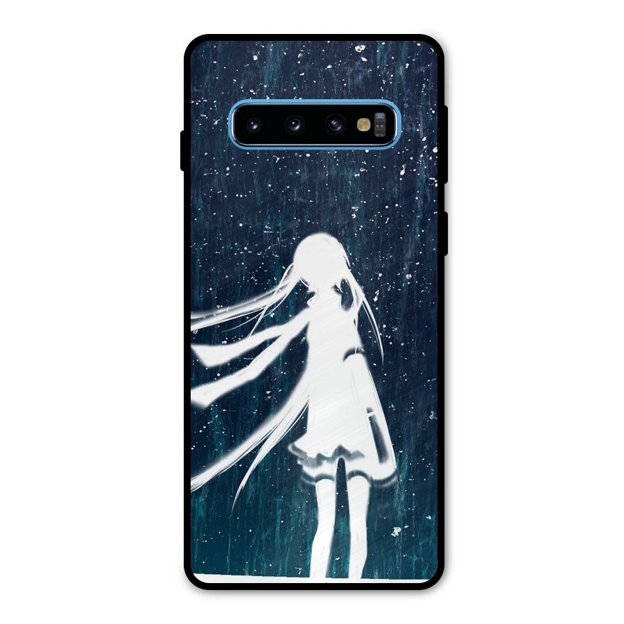Rain White Girl Metal Back Case for Galaxy S10