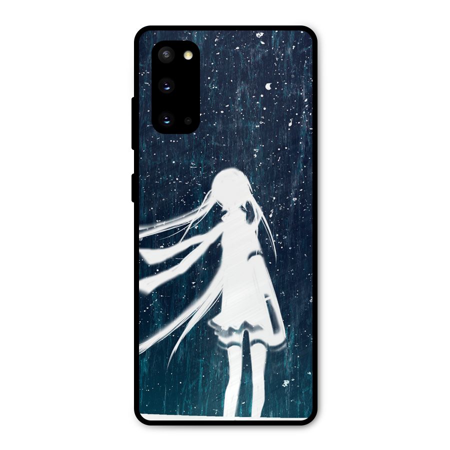 Rain White Girl Metal Back Case for Galaxy S20