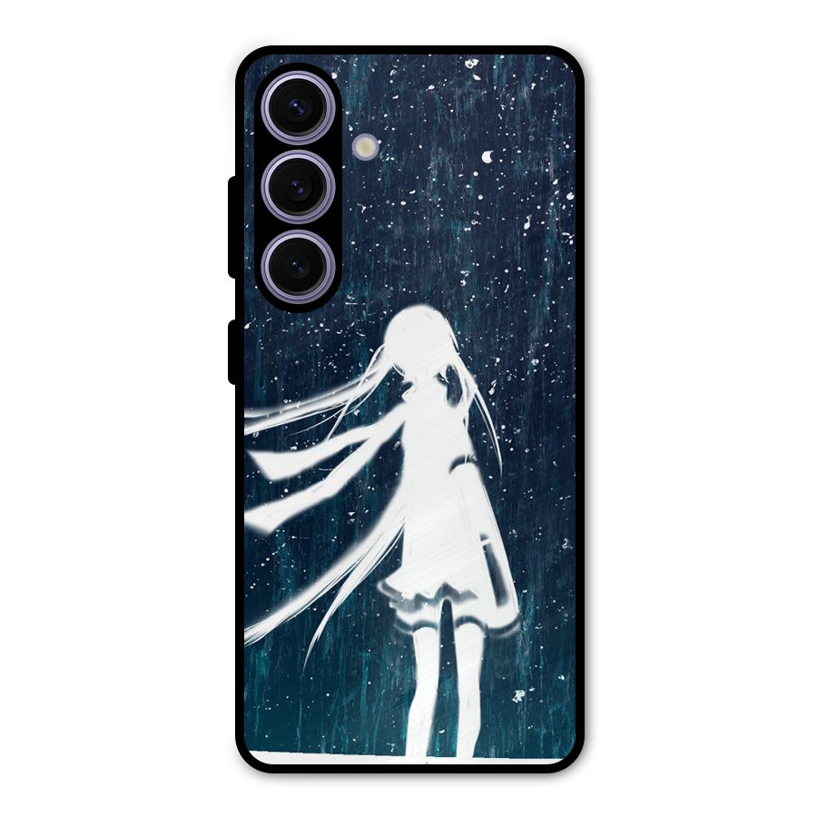 Rain White Girl Metal Back Case for Galaxy S24