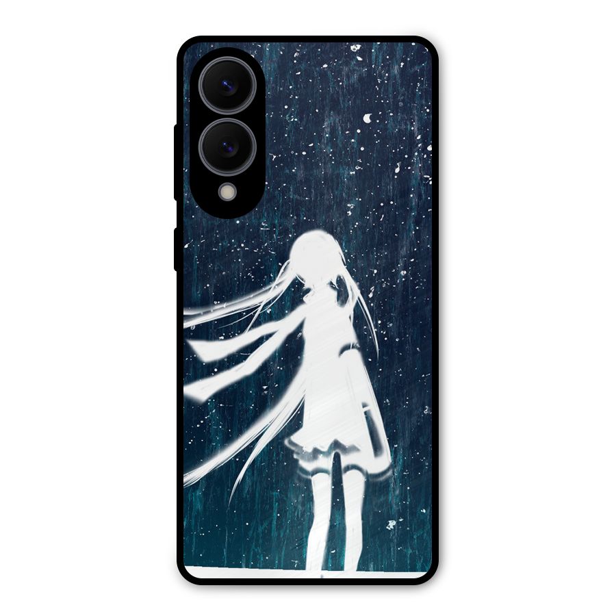 Rain White Girl Metal Back Case for Galaxy S25 Edge