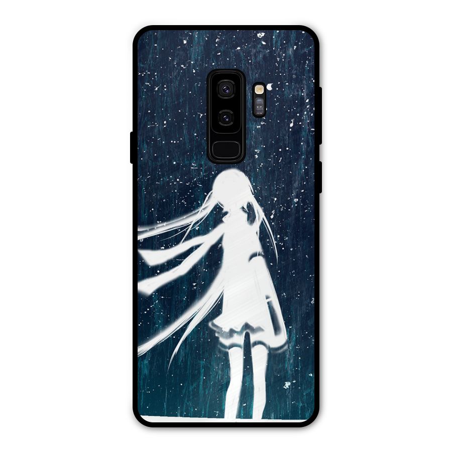 Rain White Girl Metal Back Case for Galaxy S9 Plus