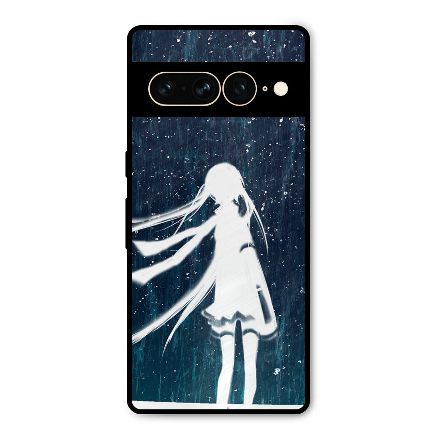Rain White Girl Metal Back Case for Google Pixel 7 Pro