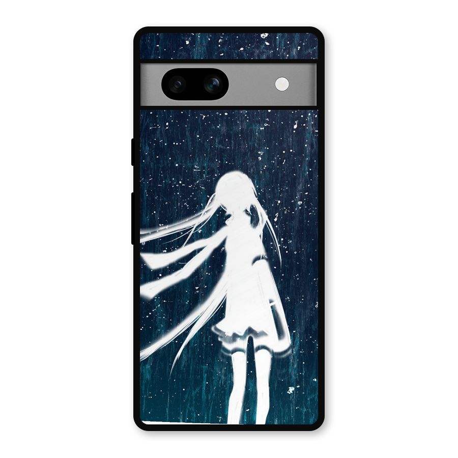 Rain White Girl Metal Back Case for Google Pixel 7a