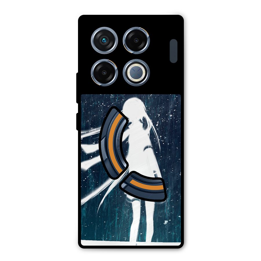 Rain White Girl Metal Back Case for Infinix GT 20 Pro