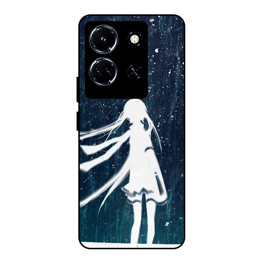 Rain White Girl Metal Back Case for Infinix Note 30 5G