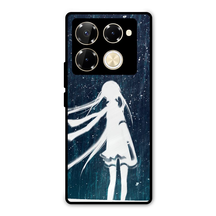 Rain White Girl Metal Back Case for Infinix Note 40 Pro Plus