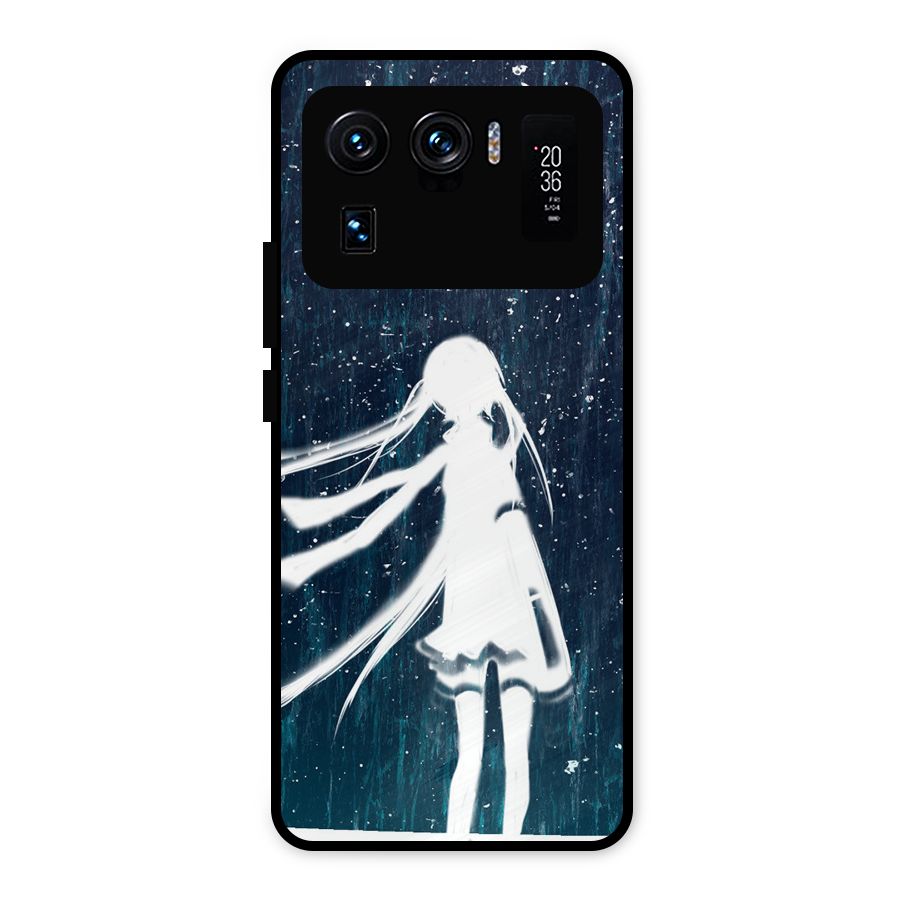 Rain White Girl Metal Back Case for Mi 11 Ultra
