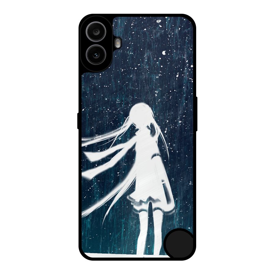 Rain White Girl Metal Back Case for Nothing CMF Phone 1