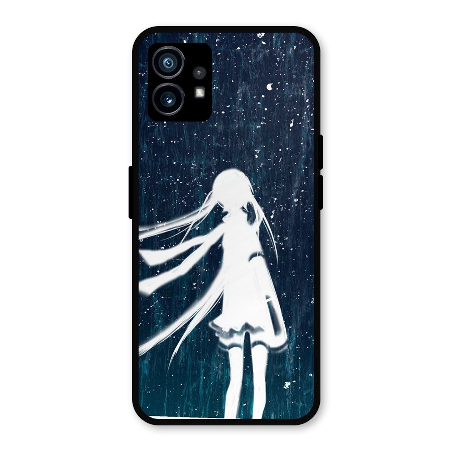 Rain White Girl Metal Back Case for Nothing Phone 1