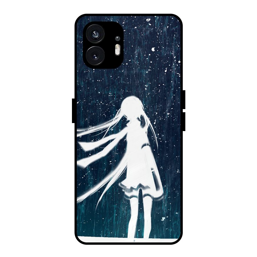 Rain White Girl Metal Back Case for Nothing Phone 2